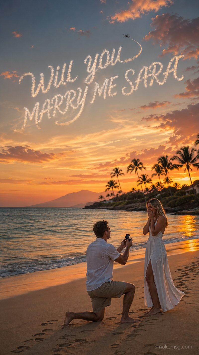 Concept render: a cliffside proposal message